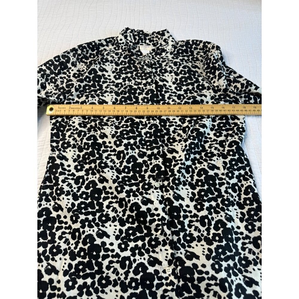 J.Crew The Perfect Shirt Cotton Long Sleeve Button Up SZ S Leopard Animal Print - Picture 6 of 9